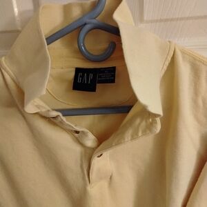 GAP Men's Light Yellow Polo Shirt